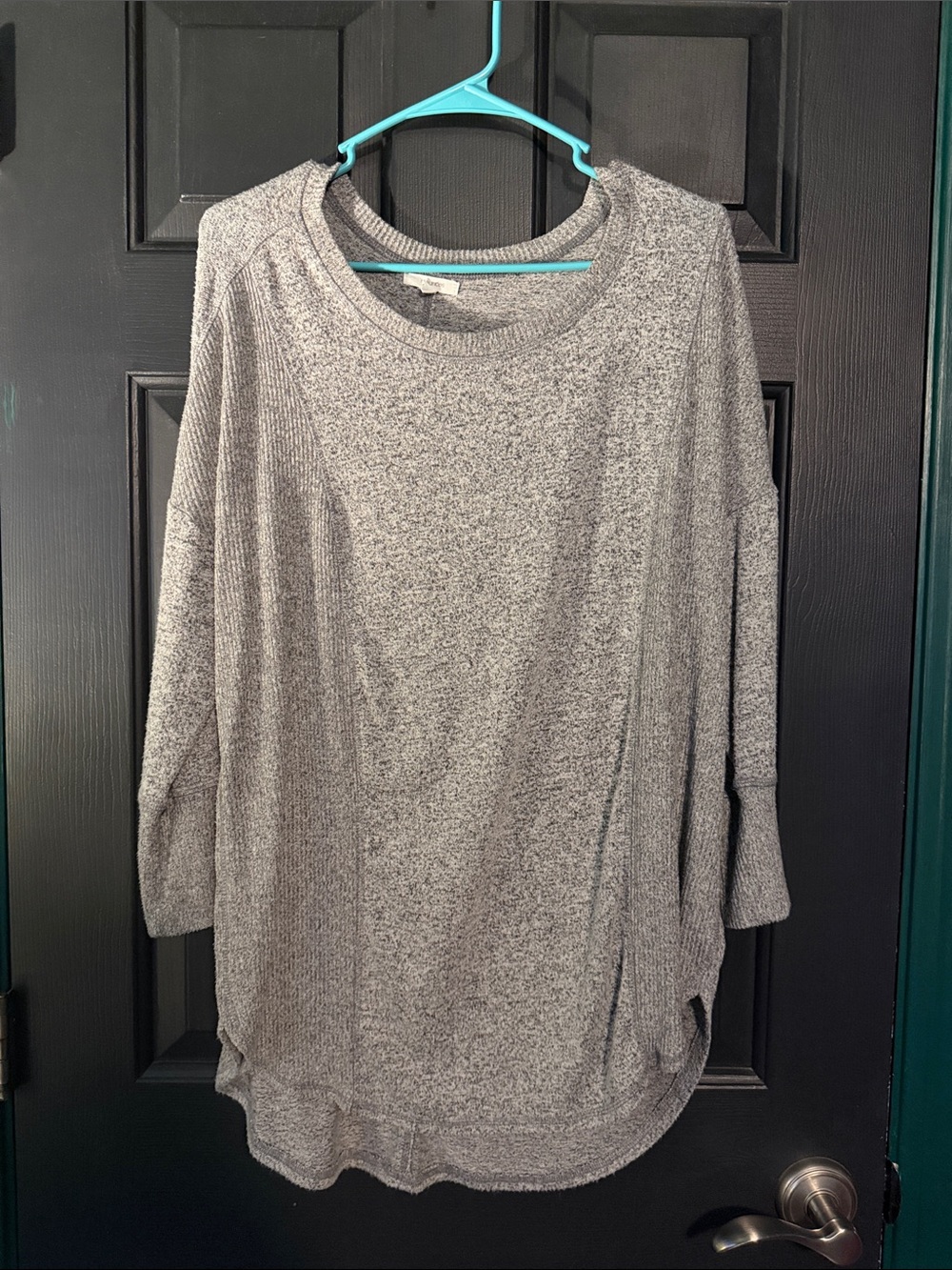 Maurices Heather Gray Oversized Scoop-Neck Pullover